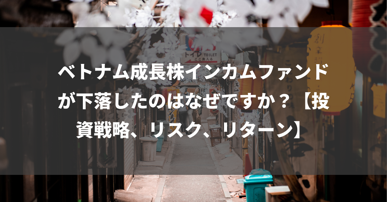 ベトナム成長株インカムファンドが下落したのはなぜですか？【投資戦略、リスク、リターン】